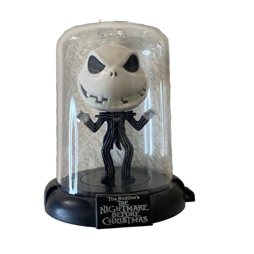Nightmare Before Christmas Jack Skellington Collectible Figure in Cloche Case